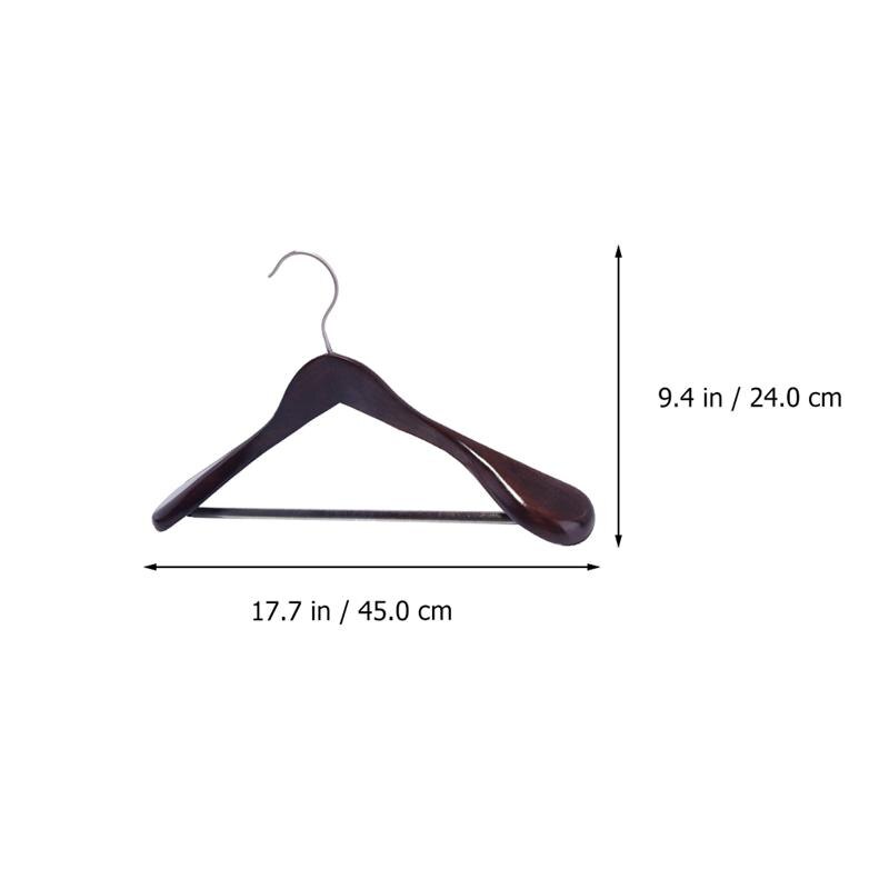 6Pcs Massief Houten Kleerhanger Brede Schouder Pak Rek Shirt Broek Truien Jurk Droogrek Kledingkast Organizer: Retro Color