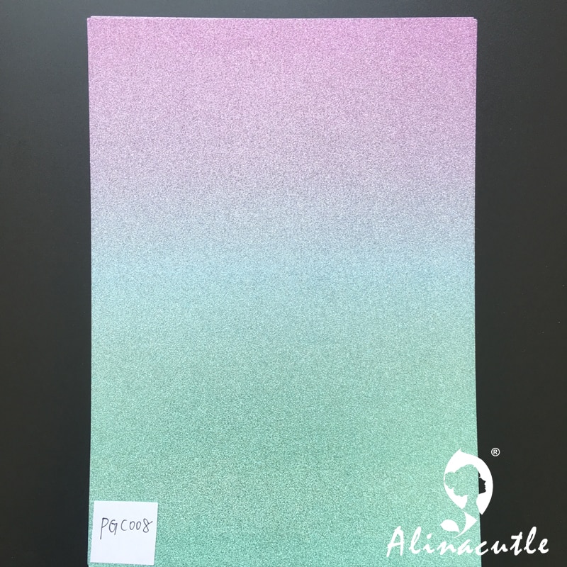 5pc Cardstock Paper Card Stock Premium Ombre Glitter Card A4 250gsm DIY Scrapbooking paper pack craft Background pad Alinacraft