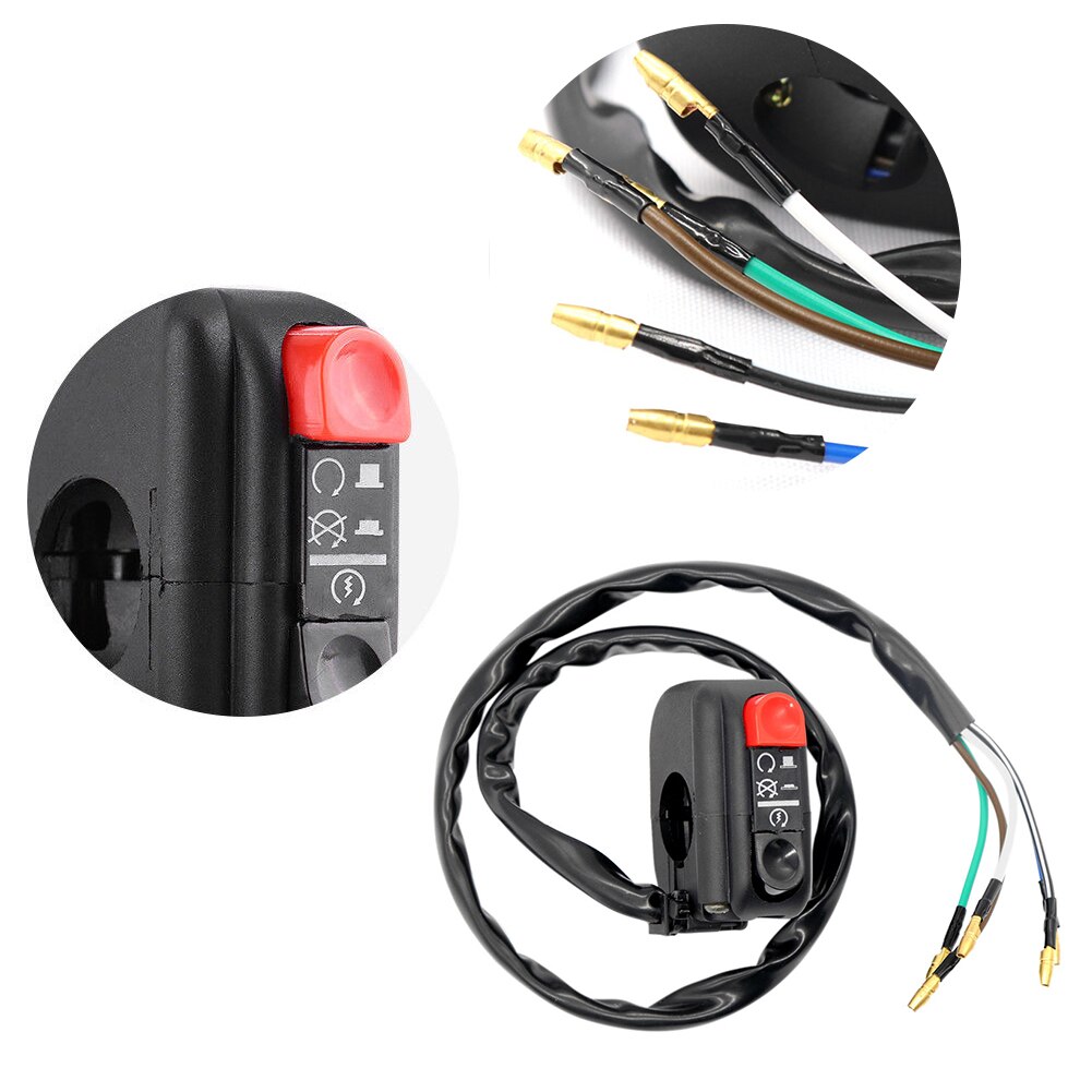 Llave Universal para interruptor de encendido de motocicleta, con cable para ATV, accesorios para Moto, interruptor de arranque, cerraduras de puerta: 8in Handlebar