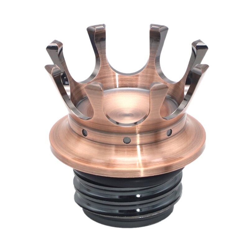 King Crown Style Gas Oil Cap Fuel Tank Cover for Sportster Softail: Bronze 