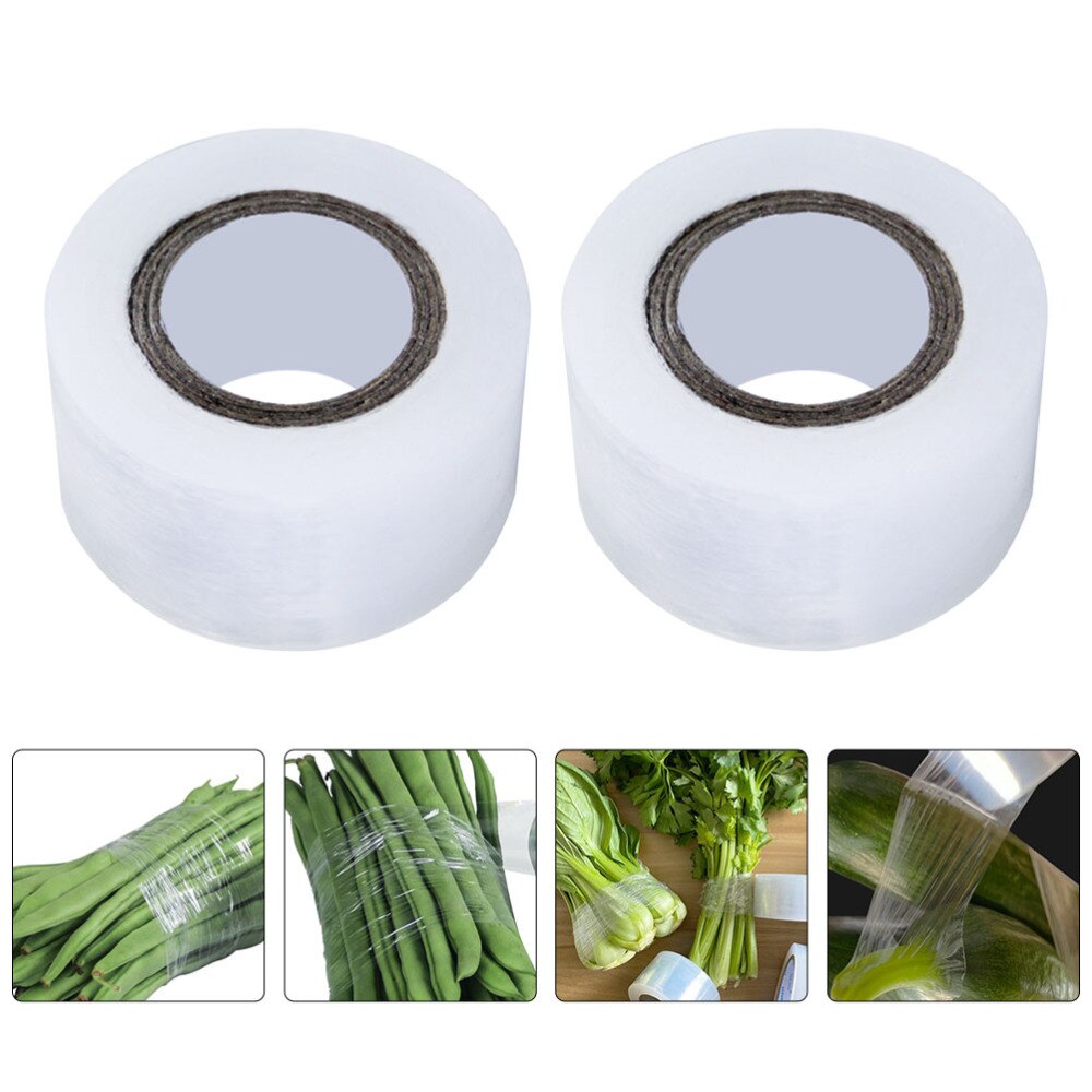 3 Rolls of PE Wrap Film Stretch Film Wrap Fruit Wrap Wrap for Packing for Store