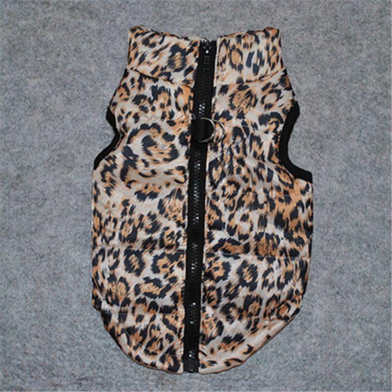 Hunde tøj leopard mønster hvalpe hunde vest tøj små hunde varm vest