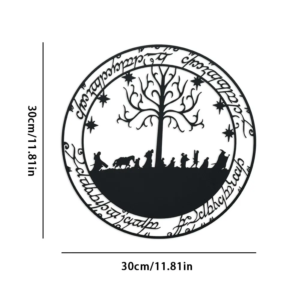 Decorazione della stanza, arte da parete in metallo ispirata al Signore degli Anelli, targa in metallo Hobbit, decorazioni per la casa, decorazioni murali, decorazioni per la telecamera, decorazioni per esterni: Default Title