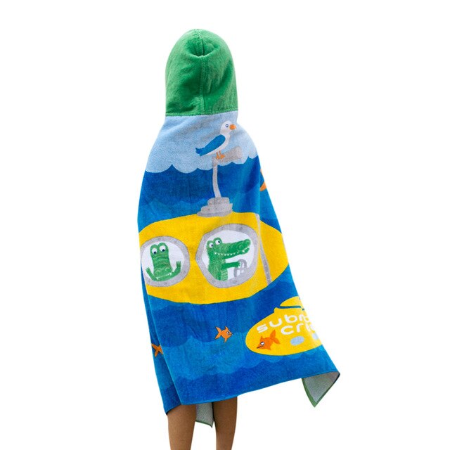 Toalla de baño con capucha para bebé, albornoz para niños, bata de baño de secado rápido, Toalla de microfibra absorbente para viajes, deportiva para playa: 6