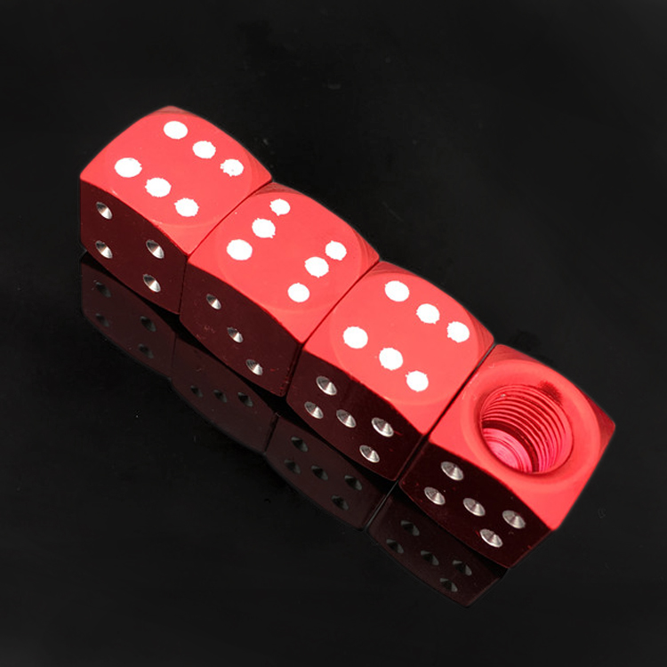 4 stk sykkeldekk luftventilhette terningdekk dekkventilhetter auto terninger bil aluminium hjulstamme tilbehør