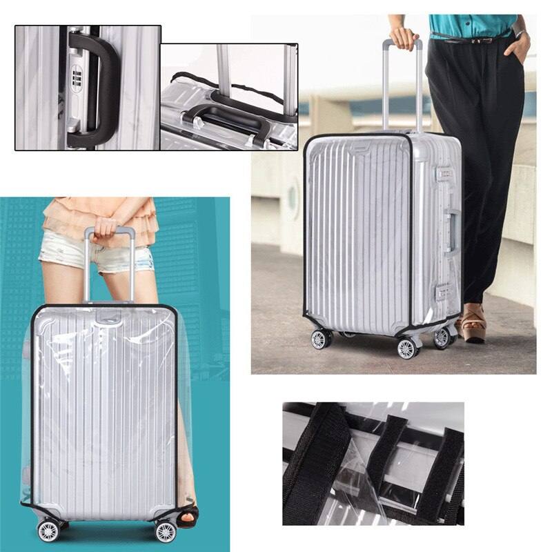 Housse de protection universelle étanche 20 "/22"/24 "/26"/28 "/30" couvercle de valise de protection Transparent pour valise de voyage