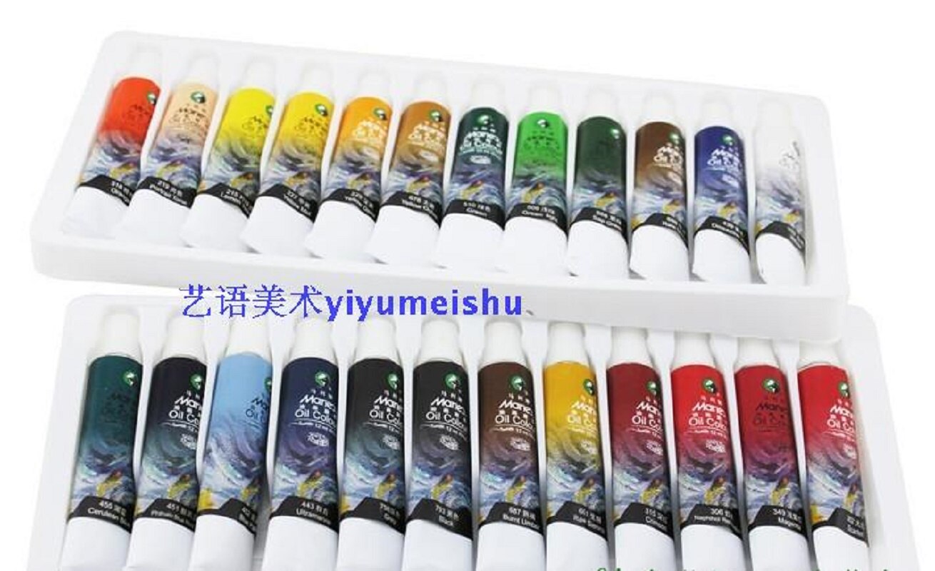 Maries Oil Paint 24 Colors 12ml Oil Painting Set Paint for painting Student Supplies Art Supplies
