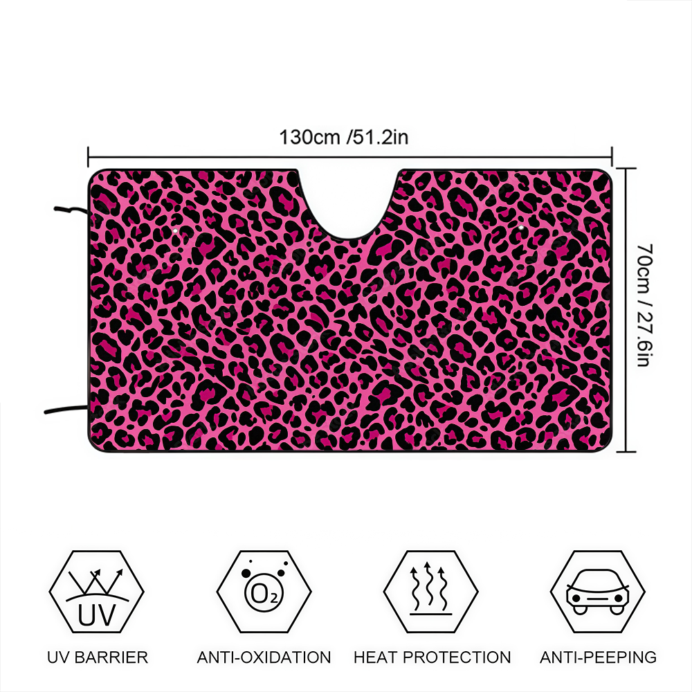 Leopard Print Car SunShade Solar Protection Windshield Sunshade Cover Sun Shade Auto Sun Visor Car Covers: MULTI