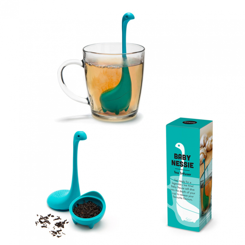 Loch Ness Monster Silicone Tea Infuser Vertical Long Handle Dinosaur Tea Filter Tea Leaking Kitchen Accessories