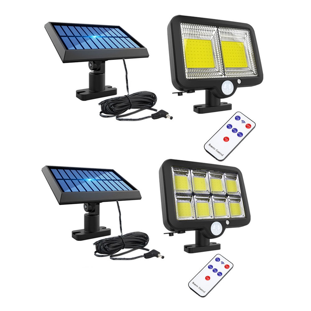 Remote Control LED Solar Wall Light Human Motion Sensor Waterproof Outdoor Solar Light for Garden Yard Pathway Street Lamp