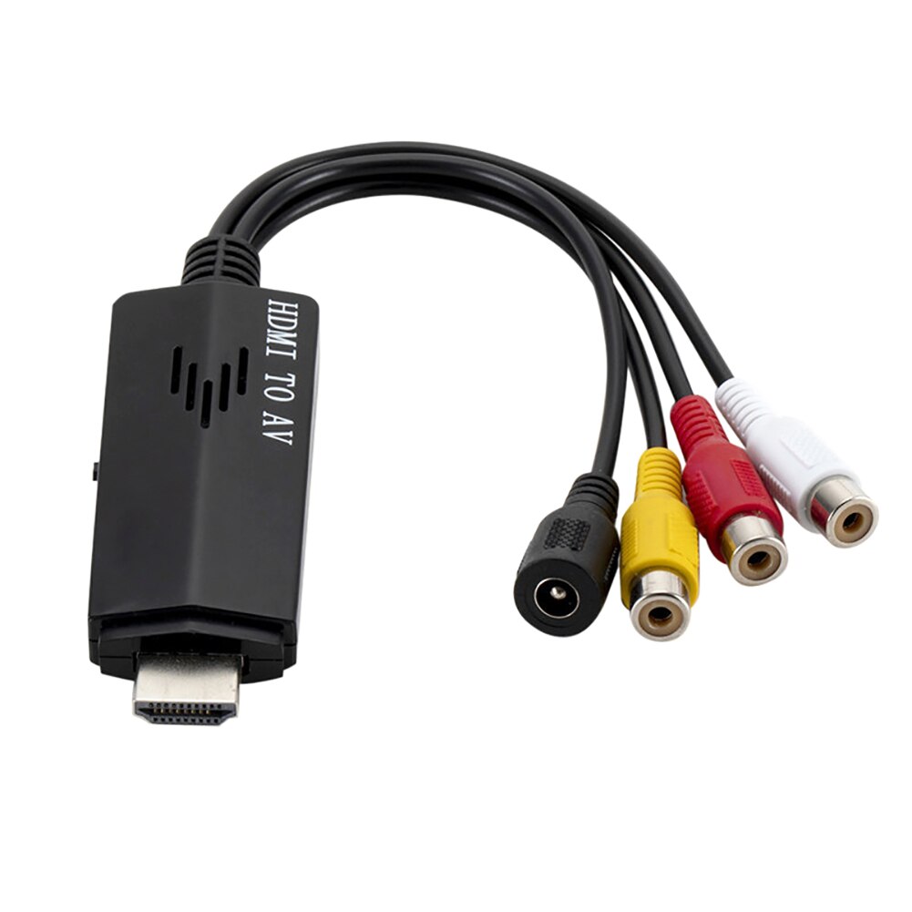 1080P HDMI Male to Female RCA AV Cord Converter Adapter Accessory for VCR DVD TV Cable Box Digital Cable