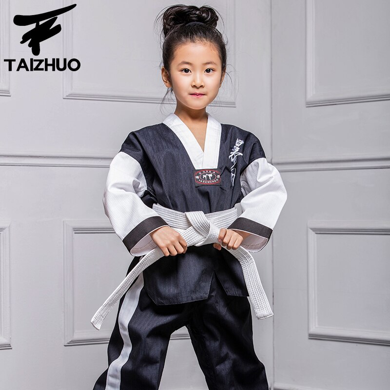 Taekwondo Dobok Clothes Child ITF Karate Suit Taekwondo Uniform Karate Clothes White TKD Clothing