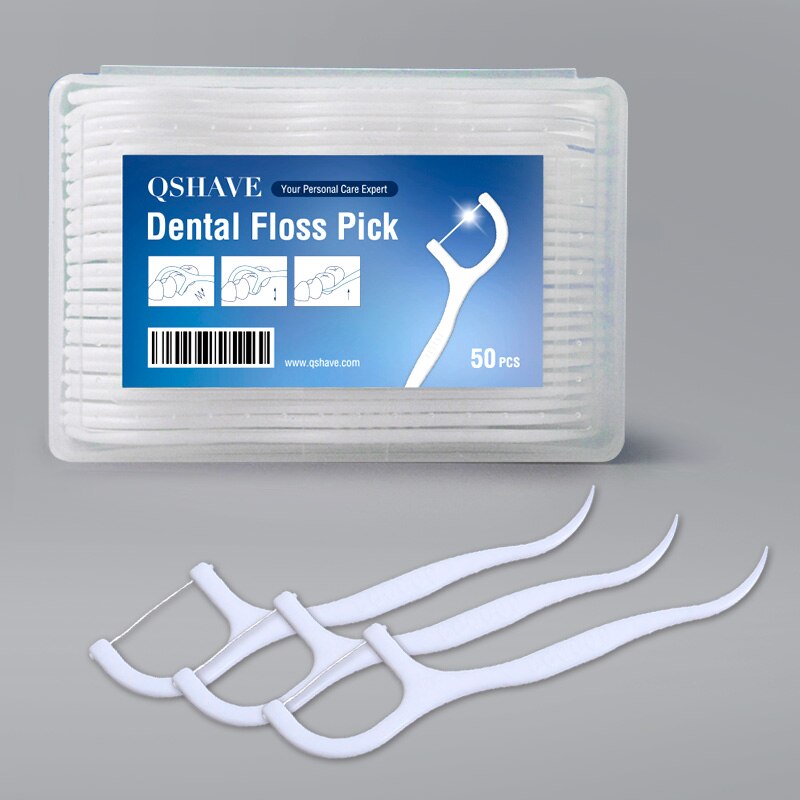 50pcs Dental Floss Flosser Picks Teeth Toothpicks Stick Tooth Clean Oral Care 7.5cm Random Package