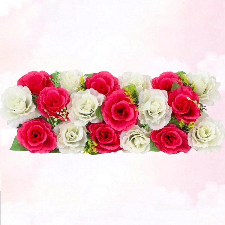 2 Stk/set Bruiloft Weg Aangehaald Bloem Zijde Rose Pioen Hortensia Diy Gebogen Deur Bloem Rij Venster T-station Bruiloft Decoratie 100Cm