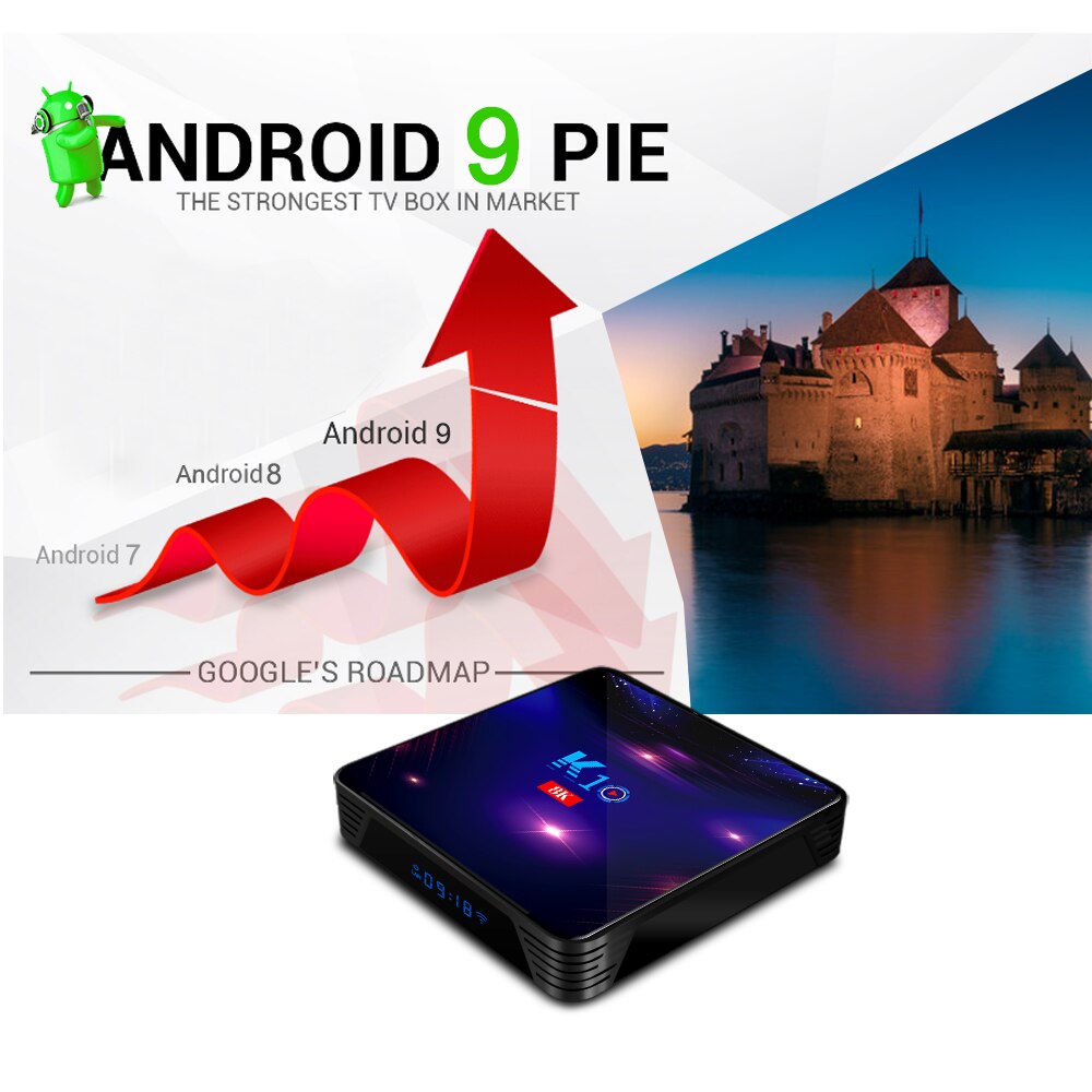 Snelle Levering! K10 Smart Android9.0 Tv Box Amlogic S905 X3 8K Media Player 4Gb 32/64/128Gb tv Box 2.4G/5G Wifi BT4.1 Set Top Box