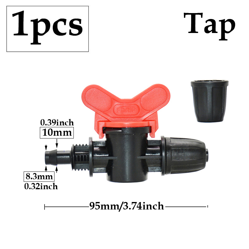Garten 3/8 x 1/4 Zoll Schlauchtülle Anschluss Sicherungsmutter Reduzierer Wassersplitter T-Stück Winkel Endstopfen Tropfbewässerungssystem passend zu: Rosa