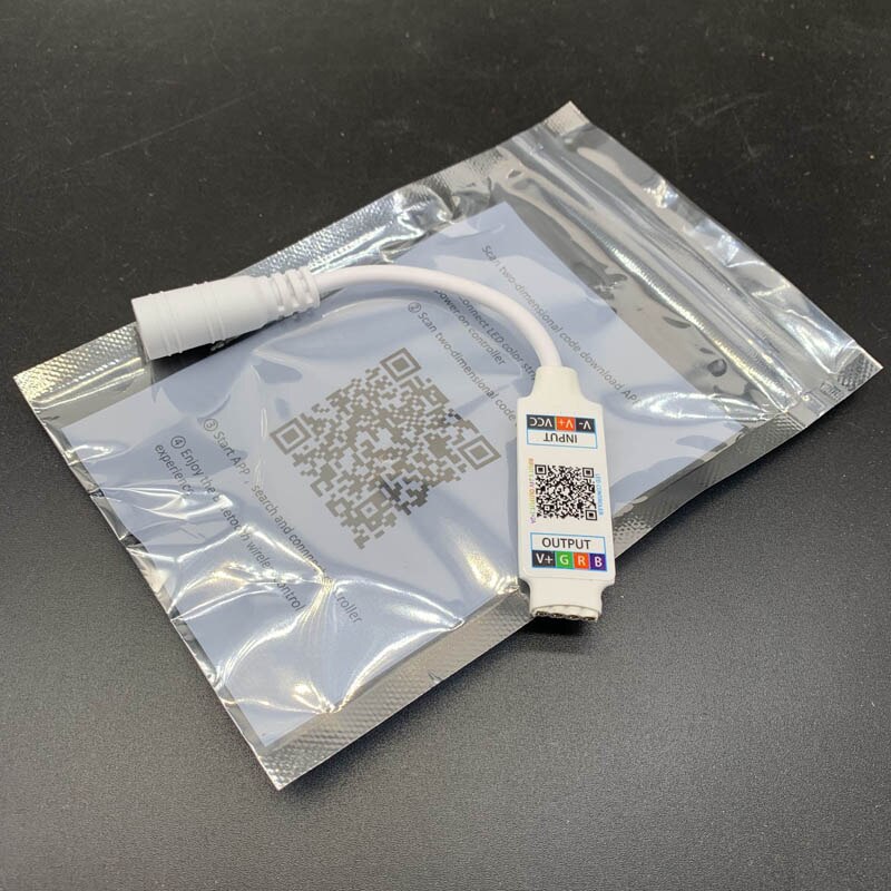 Mini Rgb Bluetooth Controller Dc 5V 12V 24V Muziek Bluetooth Led Controller Light Strip Controller Voor Rgb led Strip: WHITE