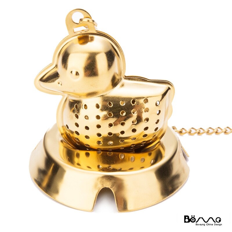 Kitchen Tube-shaped Tofu Gold-plated Leaky Tea Separator Environmental Protection Tea Utensils Ceremony Strainer Home Decoration: 5