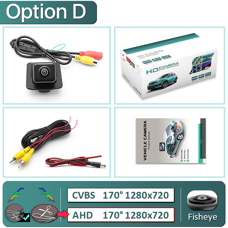 GreenYi 170 Degree 1080P HD AHD Starlight Night Vision Vehicle Rear View Camera For Mercedes Benz W204 W212 W221 S Class Car: D-CVBS720P-AHD720P