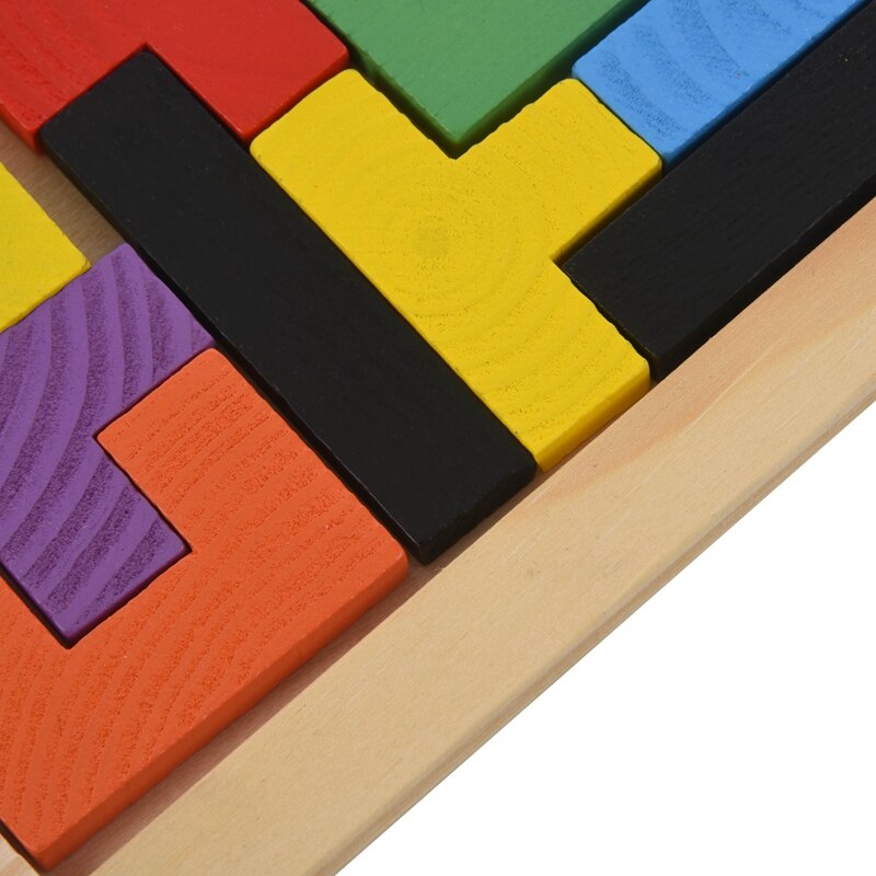 Træ tangram hjerne teaser puslespil til tetris spil pædagogisk baby børn legetøj
