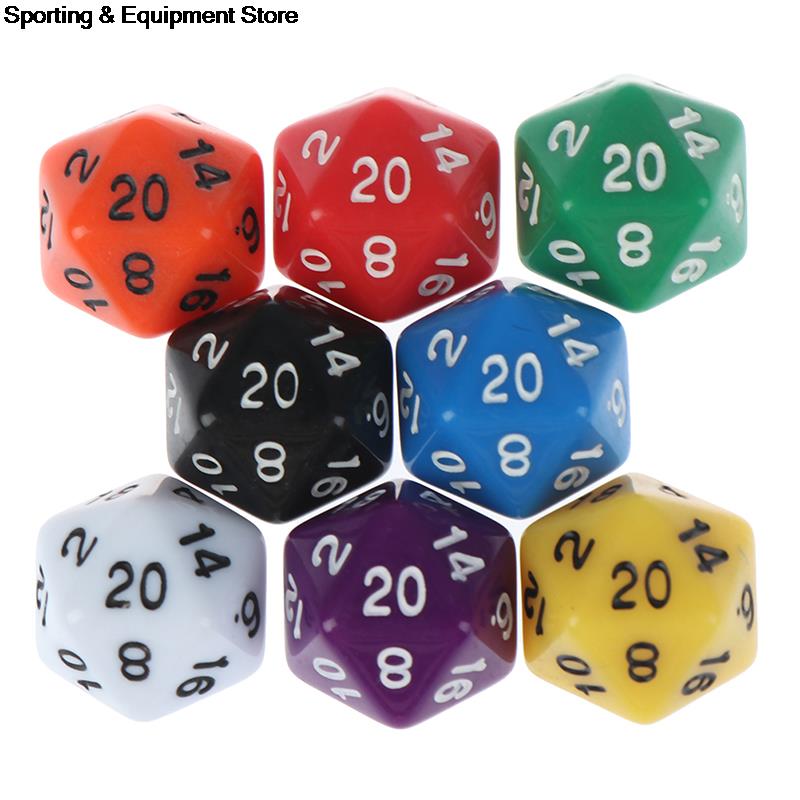 Wirkung D20 Würfel Für Tisch Brettspiel 20 Seitige Daten Reiche Farben Schreibtisch-Spiel Zubehör Für Brettspiel Acryl Digital würfel