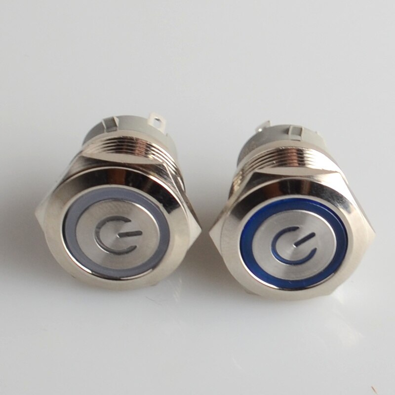 5V 19mm Momentary Push Button Metal Switch