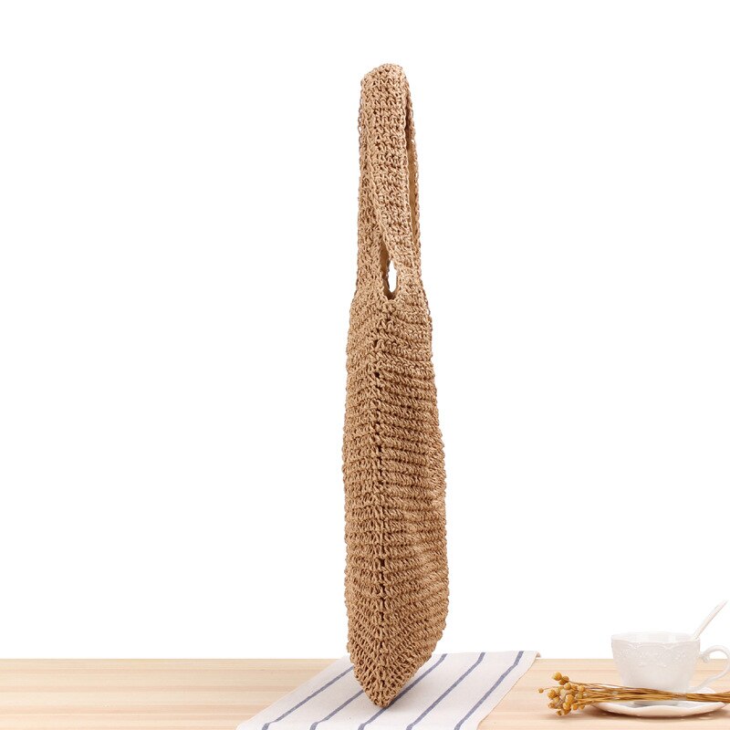 Borsa a tracolla da donna estiva borsa a maglia in paglia borsa da donna di grande capacità tessuta a mano Shopper Beach Design borse per borsa da donna