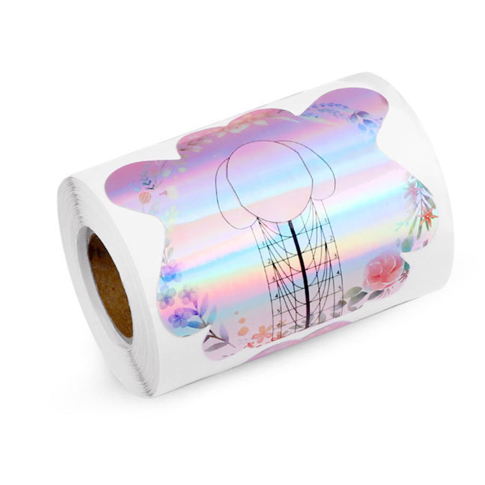 100PCS Nails Form Nail Art Tips Guide Sticker Adhesive Dustproof Nail Form Extension Paper Nail Tool: Type 14