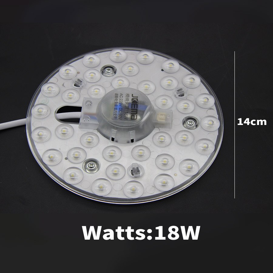 Lámpara de techo fuente de iluminación AC220V 12W 18W 24W 36W Panel de luz LED Placa de luz LED luz tipo pulpo tubo reemplazar lámpara de LED de techo: 18W