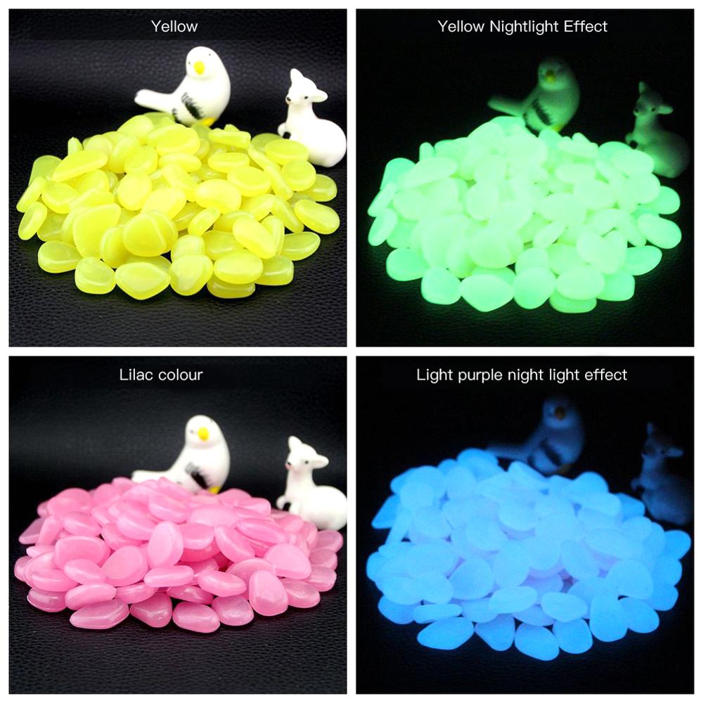 100 Stuks Lichtgevende Kunstmatige Steentjes Glow In Dark Stone Huis Tuin Decoratie Fluorescent Kunstmatige Steen Voor Aquarium Fish Tank