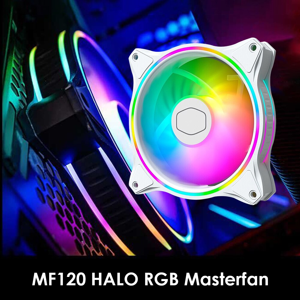 MF120 HALO Dual Ring Addressable RGB Fan for PC Computer Case Liquid Radiator Computer Water Cooling System Waterblock