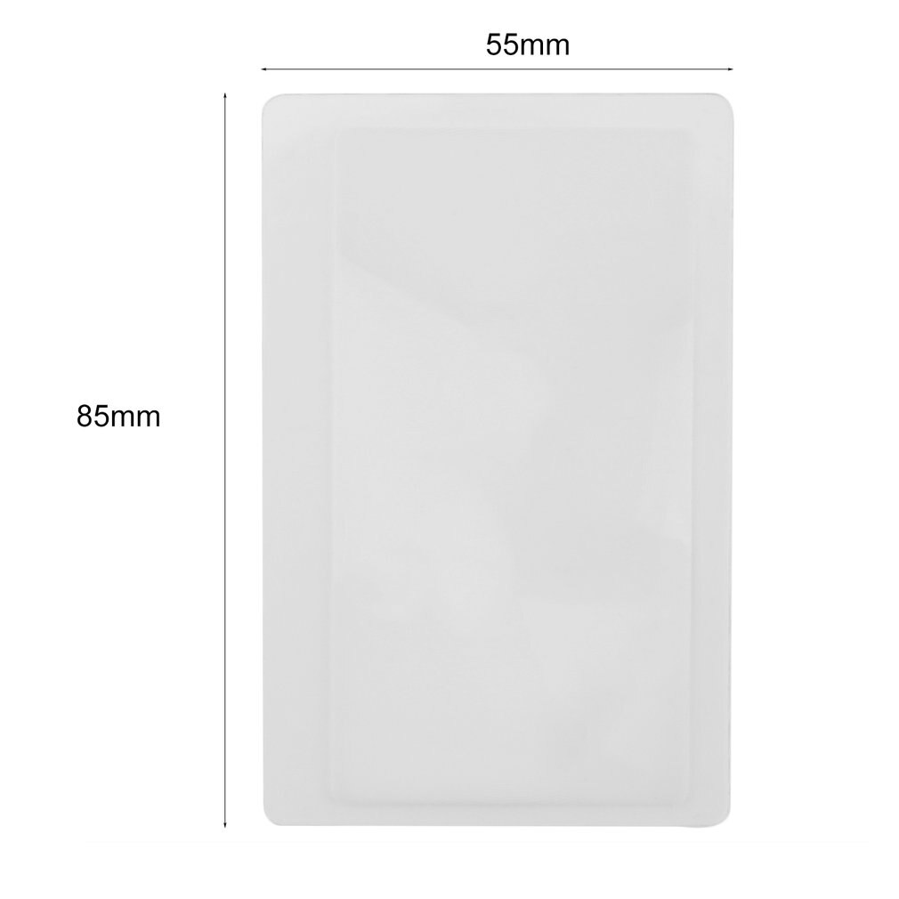 2pcs Pocket Credit Card Size Magnifier 3x Magnifying Fresnel Lens Reading Brand