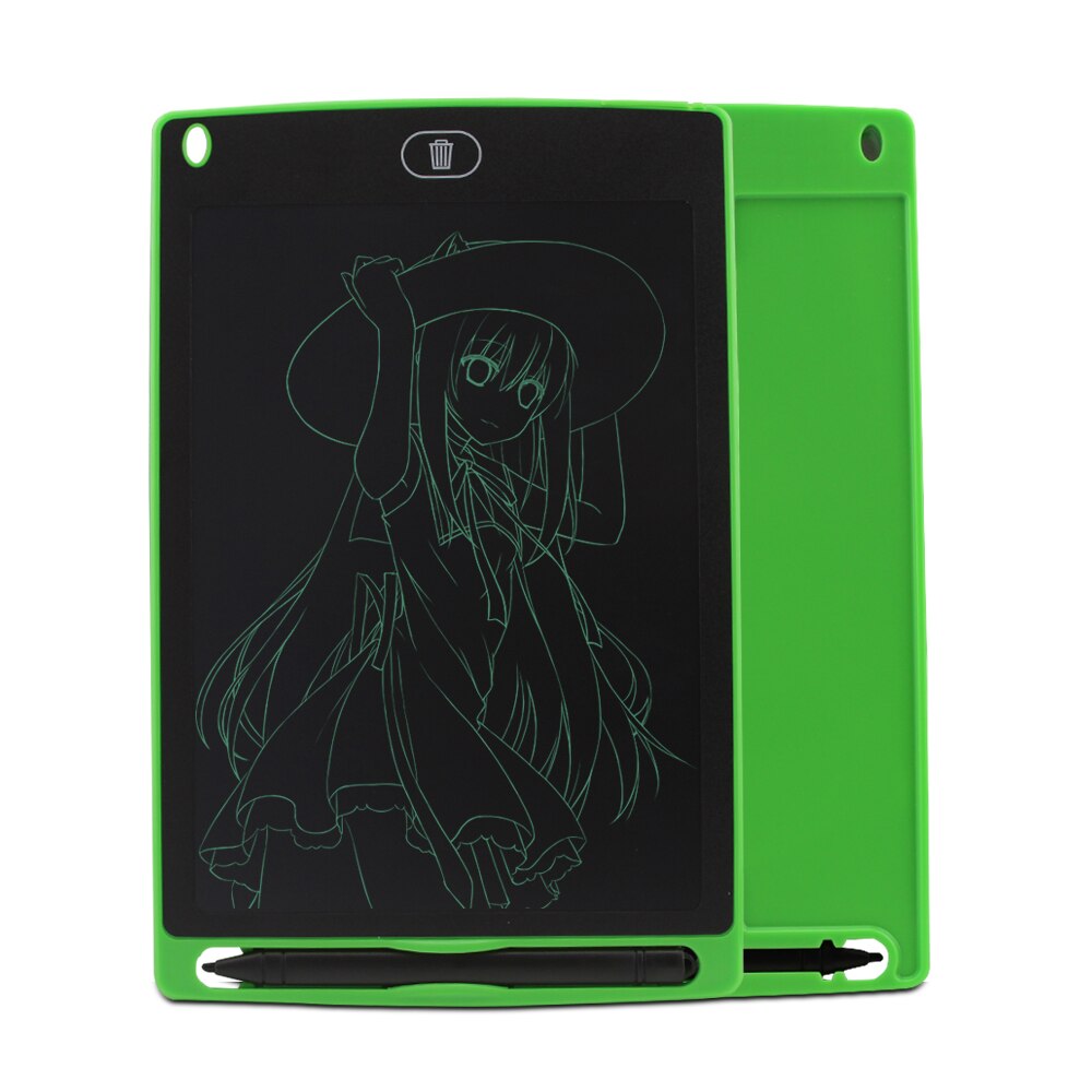 LCD Writing Tablet 8.5 Inch Pad Portable Electronic Writer Environmental Writing and Drawing Memo Board with Stylus for Kid: Green  