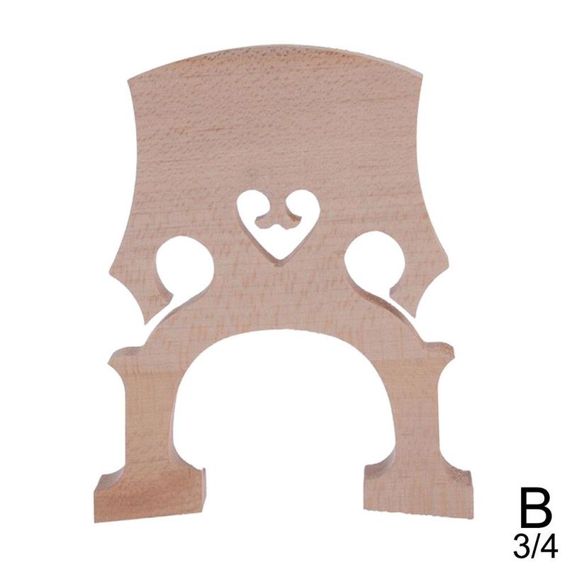 Puente de arce para violonchelo, sillín de arce para uso en práctica, tamaño 4/4, 3/4, Material de madera exquisito: three quarters