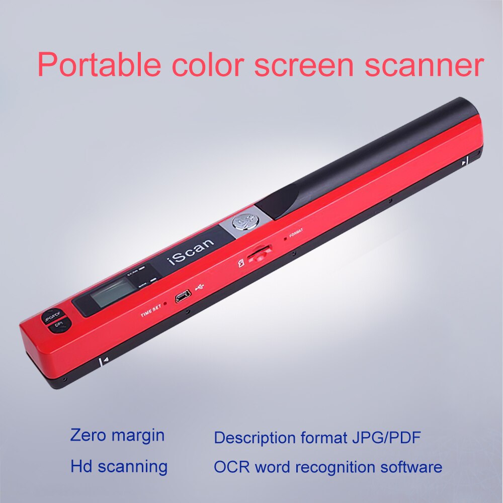 Mini Draagbare Scanner A4 Size Jpg/Pdf Formaat Wifi 900Dpi Hoge Snelheid Draagbare Lcd-scherm Voor Business Ontvangst hd Documenten