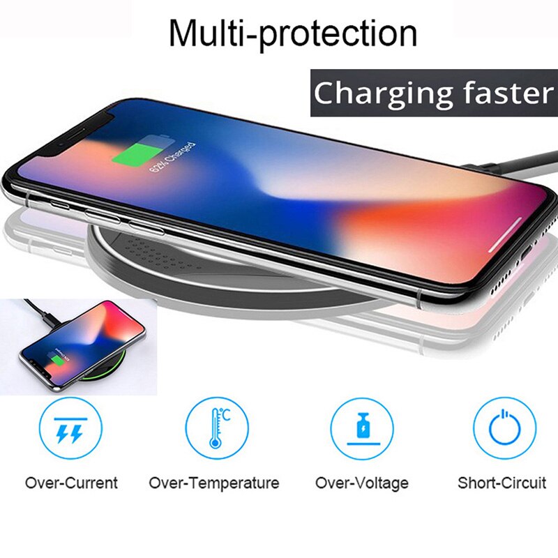 Slim 10W Wireless Charger Pad Fast Wireless Charging Charger Multi Color Lovely Phone Charger for iPhone Samsung Huawei Xiaomi 9