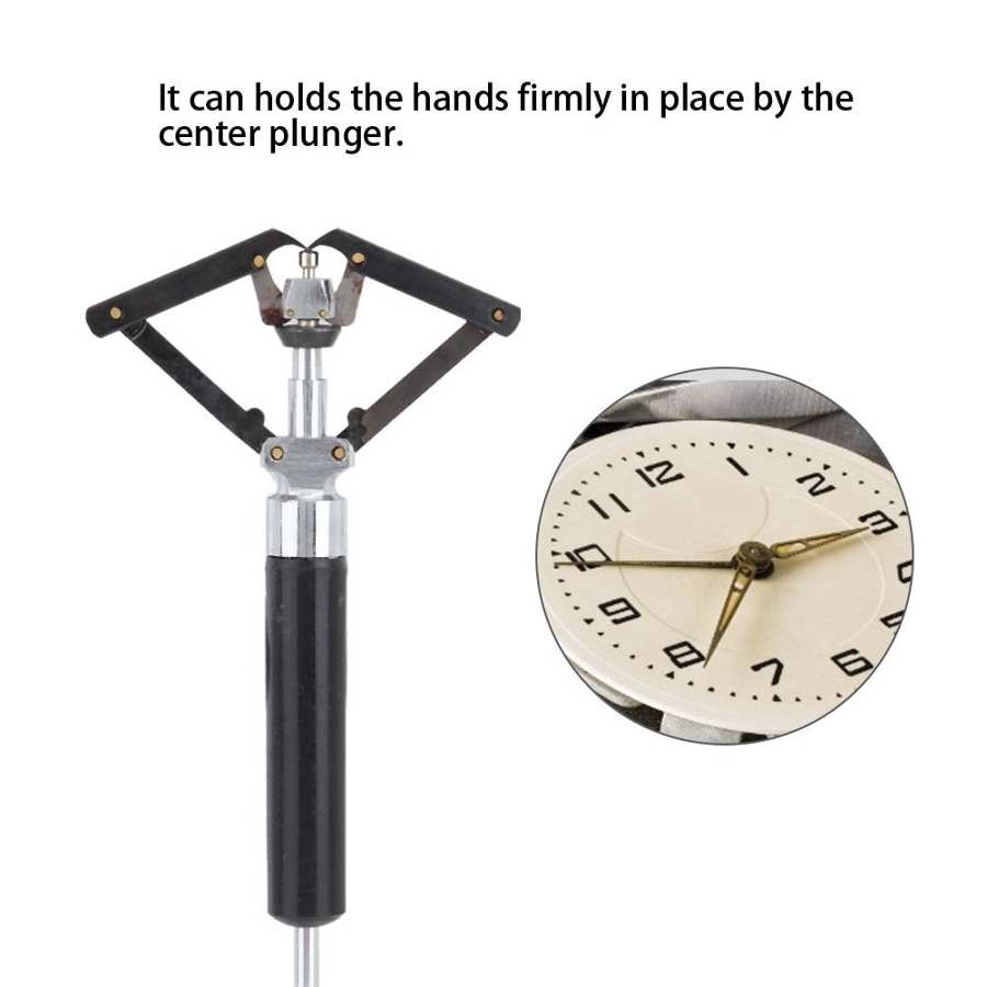 1Pc Watch Hand Remover Lifter Presto Plunger Puller Fitter with Handle Steel Watch Repair Tool Accessory for Watchmaker Black