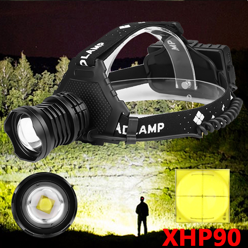 XHP90 2064 Led Koplamp De Meest Krachtige 32W Head Lamp Zoom Power Bank 7800Mah 18650 Batterij Z90 +