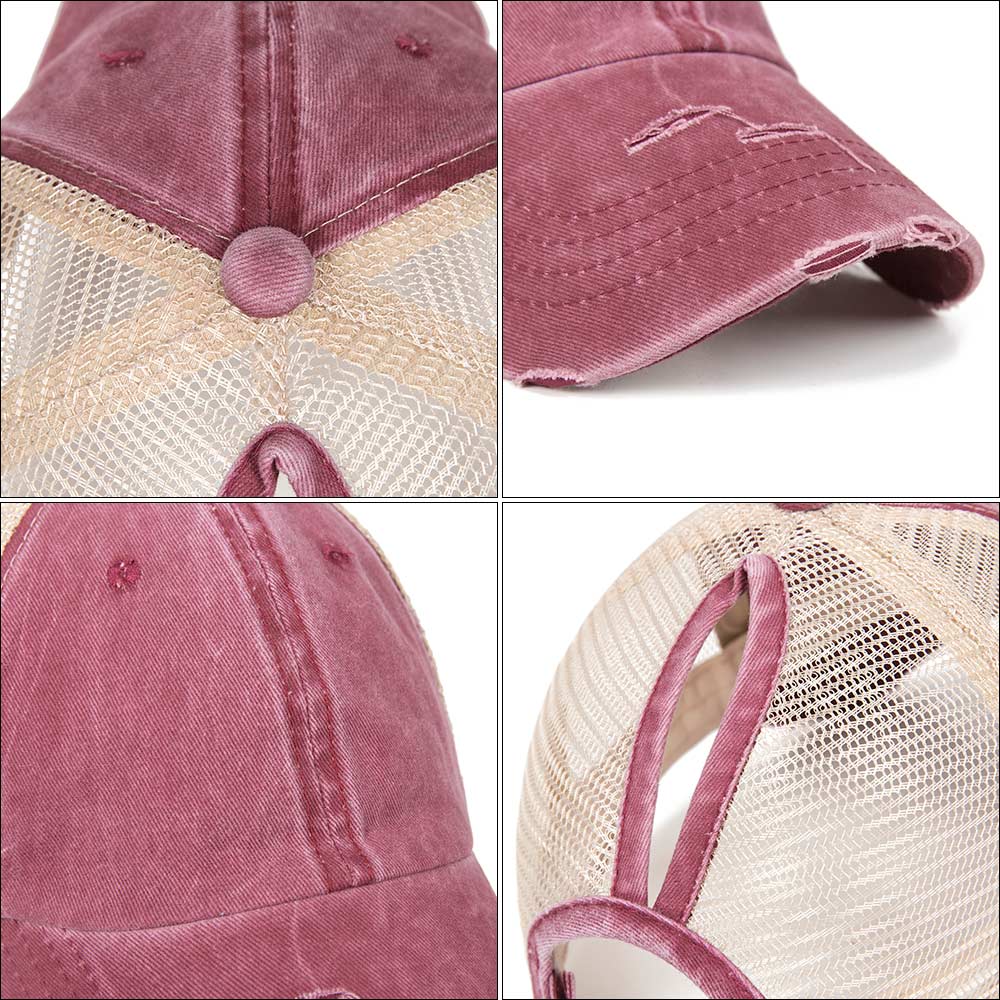 Truenjoy sommer kvinder mesh hestehale baseball cap snapback kasketter til kvindelig sport hat dame ben gorras