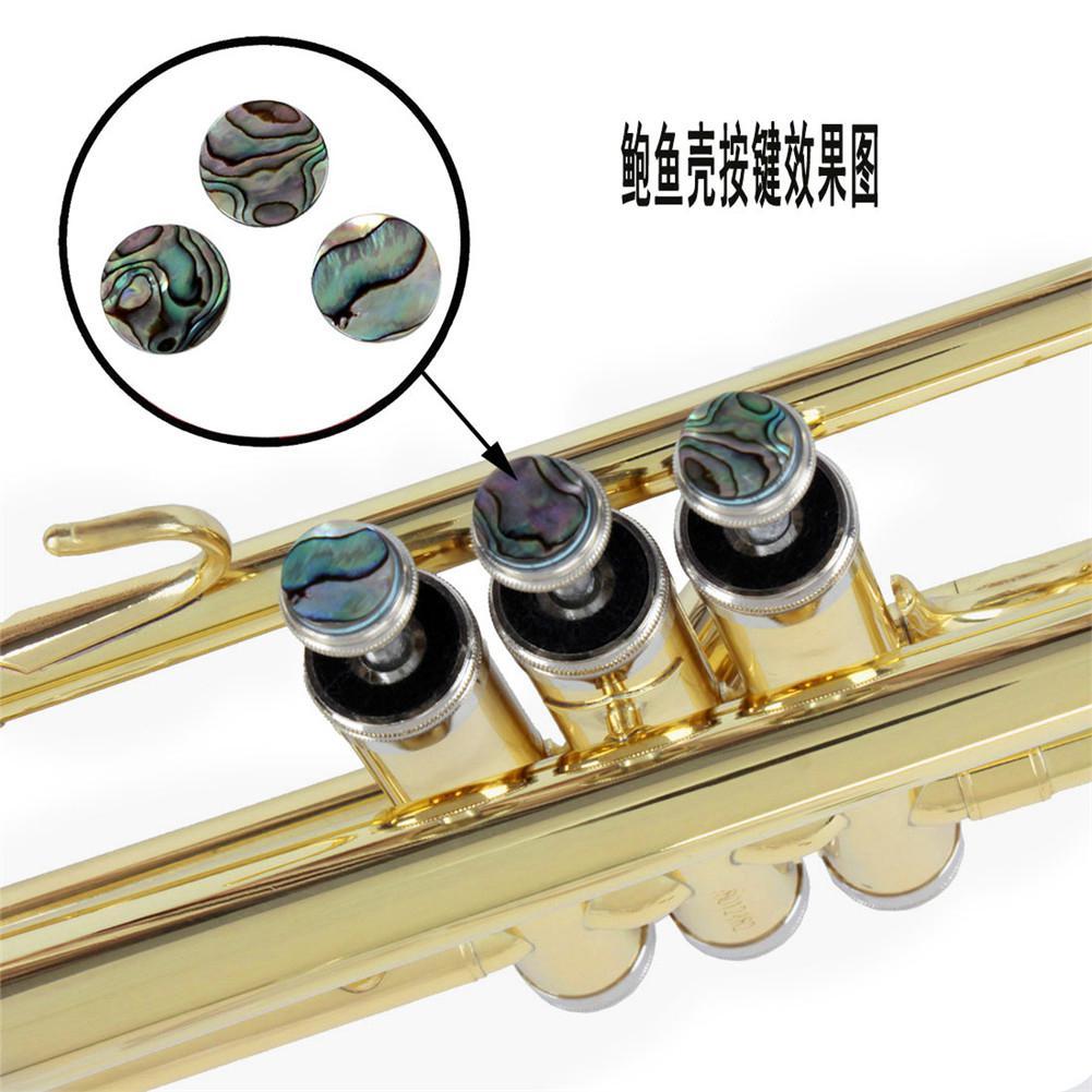 3pcs/set Finger Buttons Trumpet Abalone Shell Button for Trumpet Repairing Brass Musical Instruments Parts Accessories
