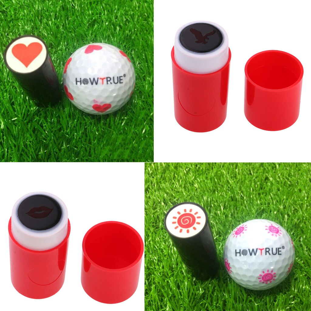 4x Colorfast Quick-dry Golf Ball Stamp Stamper Marker Eagle Sun Heart Eagle