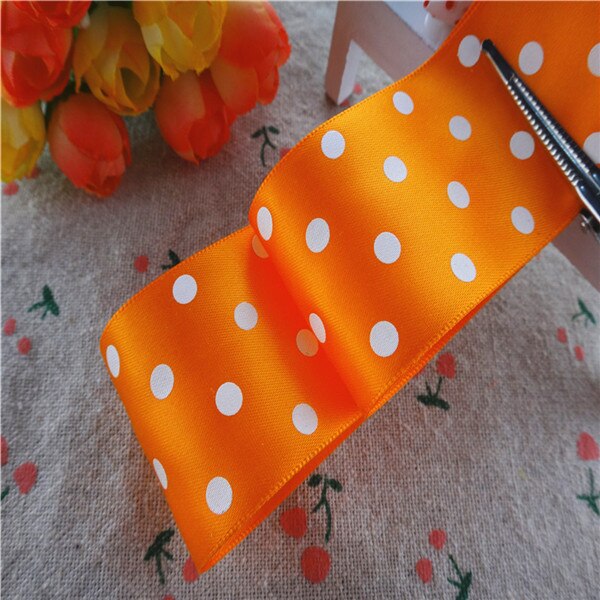 1-1/2 "38mm 5 Yards Stippen Gedrukt Satijn Lint Cadeau Verpakking DIY 100% Polyester Handgemaakte Materialen YM18010113: 668