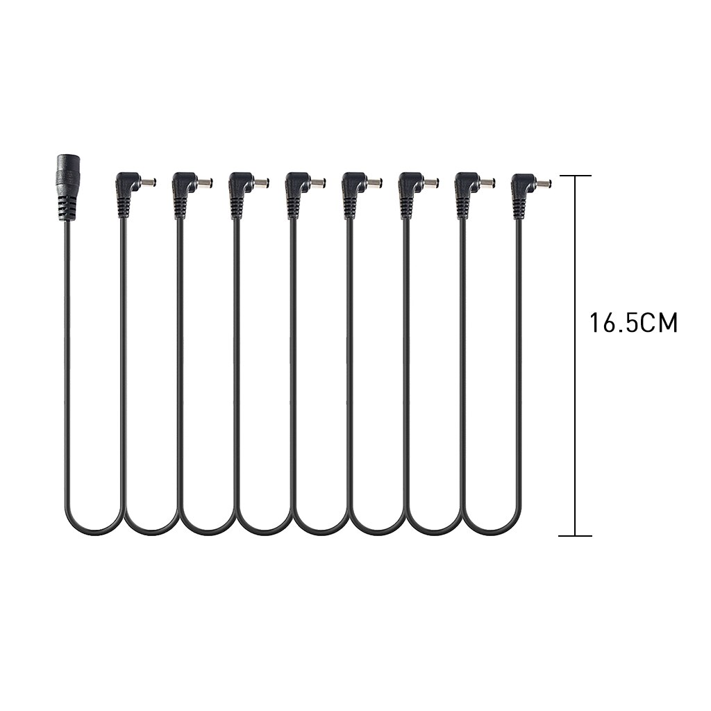 NAOMI Audio Cables 1 To 3/5/6/8 Ways Daisy Chain For Electric Guitar Effect Pedal Power Supply Cable DC 9V Adapter Plug: 1 To 8