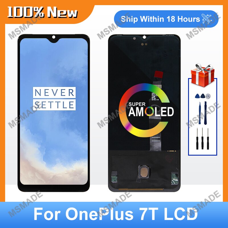 Alkuperäinen amoled for oneeplus 5 lcd 5t 6t 7 7t 7 pro 7t pro lcd näyttö kosketusnäyttö digitoija korvaava oneplus 6 näyttö