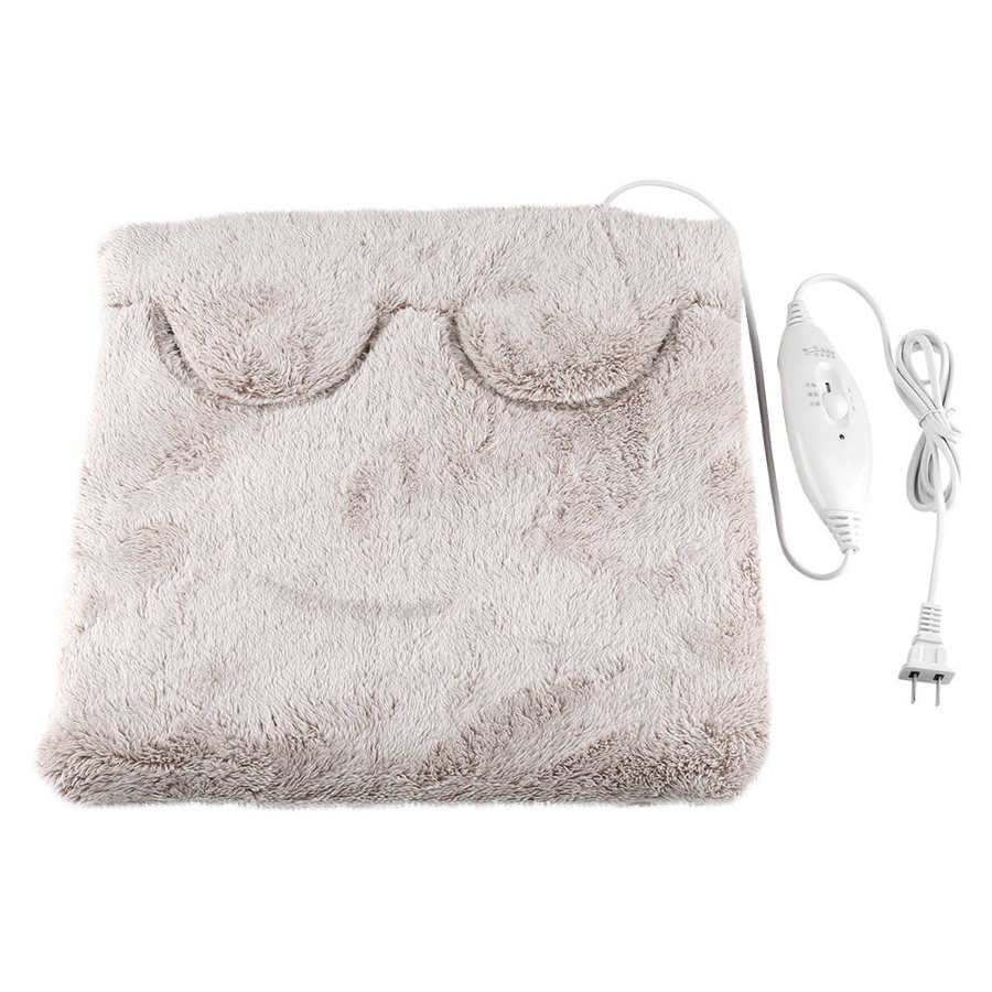 Elektryczny podgrzewacz stóp flanelowa poduszka elektryczna poduszka robić stóp ręce nagrzewnica powietrza elektryczna poduszka rozgrzewająca stopy: brązowy