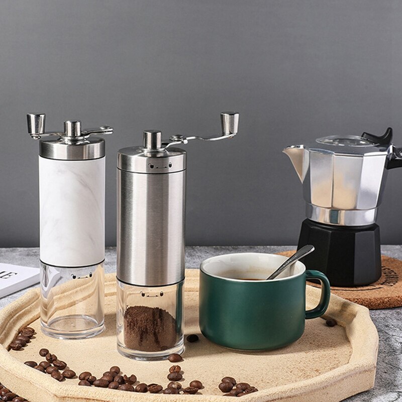 Hand Grinder Small Coffee Bean Grinder Adjustable Thickness Manual Grinder Stainless Steel Burr Grinder