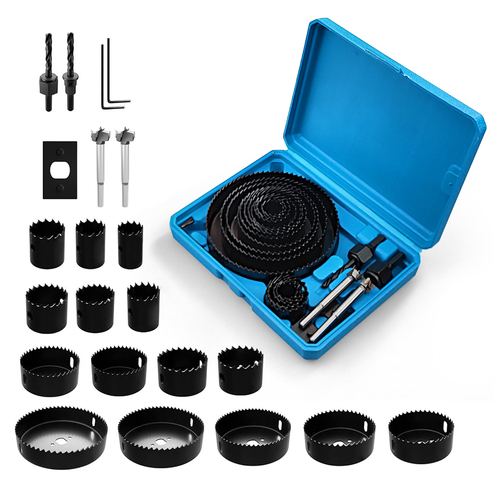 22 Stks/set Gatzaag Snijset Set Gereedschap 19-127Mm Houtmetaallegeringen Cirkelvormige Ronde Met Koffer