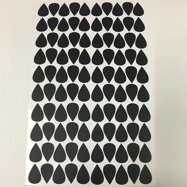 2*3cm*100pcs Cartoon Raindrop Wall Stickers For Kids Baby Room Nursery Home Decor Cute Little Raindrop Wallpaper Vinyl Art Mural: Black