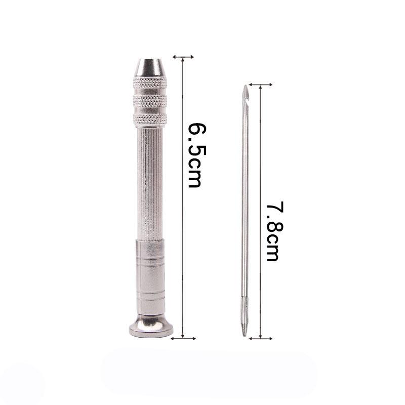 Leather Sewing Kit Hand Stitcher DIY Leather Sewing Awl Needle Set Leather Punch Hole Tent Shoes Repairing Tool: Light Grey