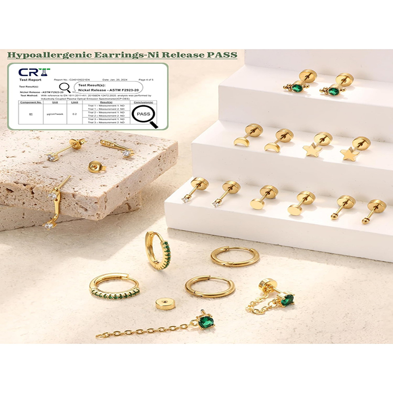 2 uds. Pendientes delicados de acero inoxidable con parte posterior plana para mujer, pendientes de cartílago de , pendientes de aro pequeños Huggie, joyería
